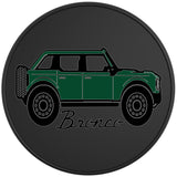 FORD BRONCO ERUPTION GREEN BLACK TIRE COVER