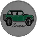 FORD BRONCO ERUPTION GREEN SILVER CARBON FIBER TIRE COVER