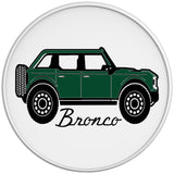 FORD BRONCO ERUPTION GREEN WHITE TIRE COVER