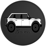FORD BRONCO OXFORD WHITE BLACK TIRE COVER