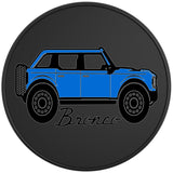 FORD BRONCO VELOCITY BLUE BLACK TIRE COVER