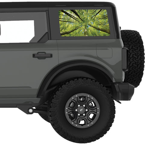 FOREST CANOPY QUARTER WINDOW DECAL FITS 2021+ FORD BRONCO 4 DOOR HARD TOP