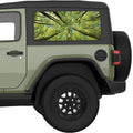 FOREST CANOPY QUARTER WINDOW DECAL FITS 2018+ JEEP WRANGLER 2 DOOR HARD TOP JL
