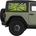 FOREST CANOPY QUARTER WINDOW DECAL FITS 2011-2018 JEEP WRANGLER 2 DOOR HARD TOP JK