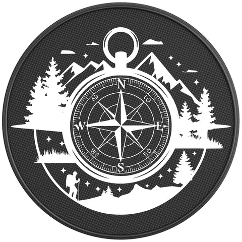 FOREST COMPASS PEARL  WHITE CARBON FIBER TIRE COVER