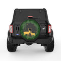 FOREST DEERS BLACK TIRE COVER