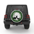 FOREST DEERS SILVER CARBON FIBER TIRE COVER