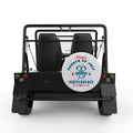 FOURTH OF JULY BBQ WHITE CARBON FIBER TIRE COVER FOR MOKE