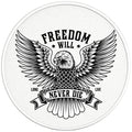 FREEDOM WILL NEVER DIE BLACK TIRE COVER