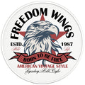 FREEDOM WINGS BLACK TIRE COVER