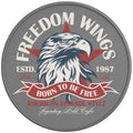 FREEDOM WINGS SILVER CARBON FIBER TIRE COVER