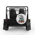 FUELED BY JESUS AND COFFEE WHITE TIRE COVER FOR MOKE