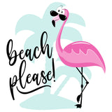 FUNNY BEACH PLEASE FLAMINGO