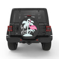 FUNNY BEACH PLEASE FLAMINGO BLACK CARBON FIBER TIRE COVER