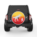 FUNNY BIGFOOT WITH TREX SILVER CARBON FIBER TIRE COVER