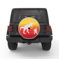 FUNNY BIGFOOT WITH TREX SILVER CARBON FIBER TIRE COVER