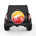 FUNNY BIGFOOT WITH TREX WHITE TIRE COVER