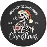 FUNNY CHRISTMAS SKELETON BLACK TIRE COVER