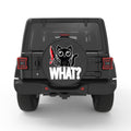 FUNNY CREEPY CAT BLACK CARBON FIBER TIRE COVER