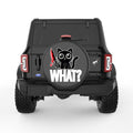FUNNY CREEPY CAT BLACK CARBON FIBER TIRE COVER