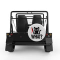 FUNNY CREEPY CAT WHITE CARBON FIBER TIRE COVER FOR MOKE