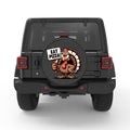 FUNNY EAT PIZZA TURKEY PEARL  WHITE CARBON FIBER TIRE COVER