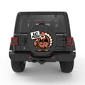 FUNNY EAT PIZZA TURKEY BLACK CARBON FIBER TIRE COVER