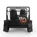 FUNNY EAT PIZZA TURKEY BLACK CARBON FIBER TIRE COVER FOR MOKE