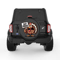 FUNNY EAT PIZZA TURKEY BLACK TIRE COVER