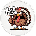 FUNNY EAT PIZZA TURKEY BLACK TIRE COVER