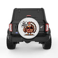 FUNNY EAT PIZZA TURKEY SILVER CARBON FIBER TIRE COVER
