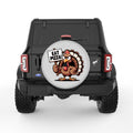 FUNNY EAT PIZZA TURKEY PEARL  WHITE CARBON FIBER TIRE COVER
