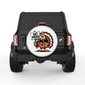 FUNNY EAT PIZZA TURKEY WHITE TIRE COVER
