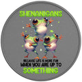 FUNNY FROGS SHENANIGANS SILVER CARBON FIBER TIRE COVER
