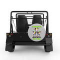 FUNNY FROGS SHENANIGANS SILVER CARBON FIBER TIRE COVER FOR MOKE