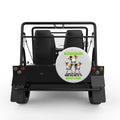 FUNNY FROGS SHENANIGANS WHITE CARBON FIBER TIRE COVER FOR MOKE