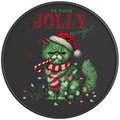 FUNNY IS THIS JOLLY ENOUGH CAT PEARL  WHITE CARBON FIBER TIRE COVER