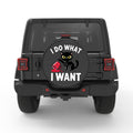 FUNNY I DO WHAT I WANT CAT BLACK CARBON FIBER TIRE COVER