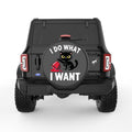 FUNNY I DO WHAT I WANT CAT BLACK CARBON FIBER TIRE COVER