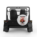 FUNNY I WAKE UP EVERY DAY WITH A GOOD ATTITUDE WHITE CARBON FIBER TIRE COVER FOR MOKE