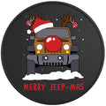 FUNNY JEEP REINDEER BLACK TIRE COVER