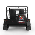 FUNNY JEEP REINDEER BLACK CARBON FIBER TIRE COVER FOR MOKE