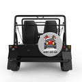FUNNY JEEP REINDEER SILVER CARBON FIBER TIRE COVER FOR MOKE