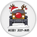 FUNNY JEEP REINDEER WHITE TIRE COVER