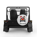 FUNNY JEEP REINDEER WHITE CARBON FIBER TIRE COVER FOR MOKE
