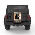 FUNNY JESUS BLACK CARBON FIBER TIRE COVER
