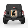 FUNNY JESUS BLACK CARBON FIBER TIRE COVER