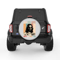 FUNNY JESUS SILVER CARBON FIBER TIRE COVER