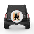 FUNNY JESUS PEARL  WHITE CARBON FIBER TIRE COVER