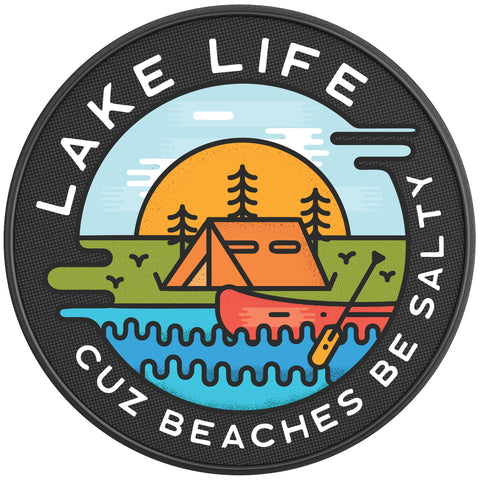 FUNNY LAKE LIFE BLACK CARBON FIBER TIRE COVER